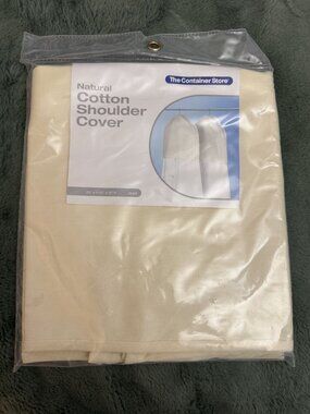 NWT Natural Cotton Shoulder Cover 22" X 12" X 1.5" The Container Store